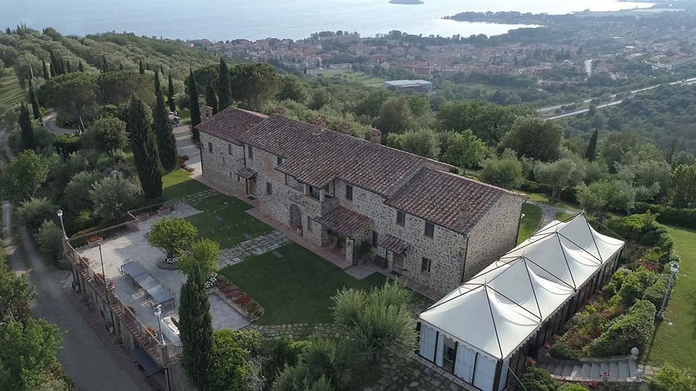 Villa San Crispolto with the drone camera Villa San Crispolto wedding video lake Trasimeno