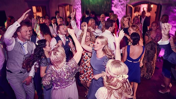 The party inside the walls of Castello di Bibbione Castello di Bibbione wedding, the party inside the castle's walls
